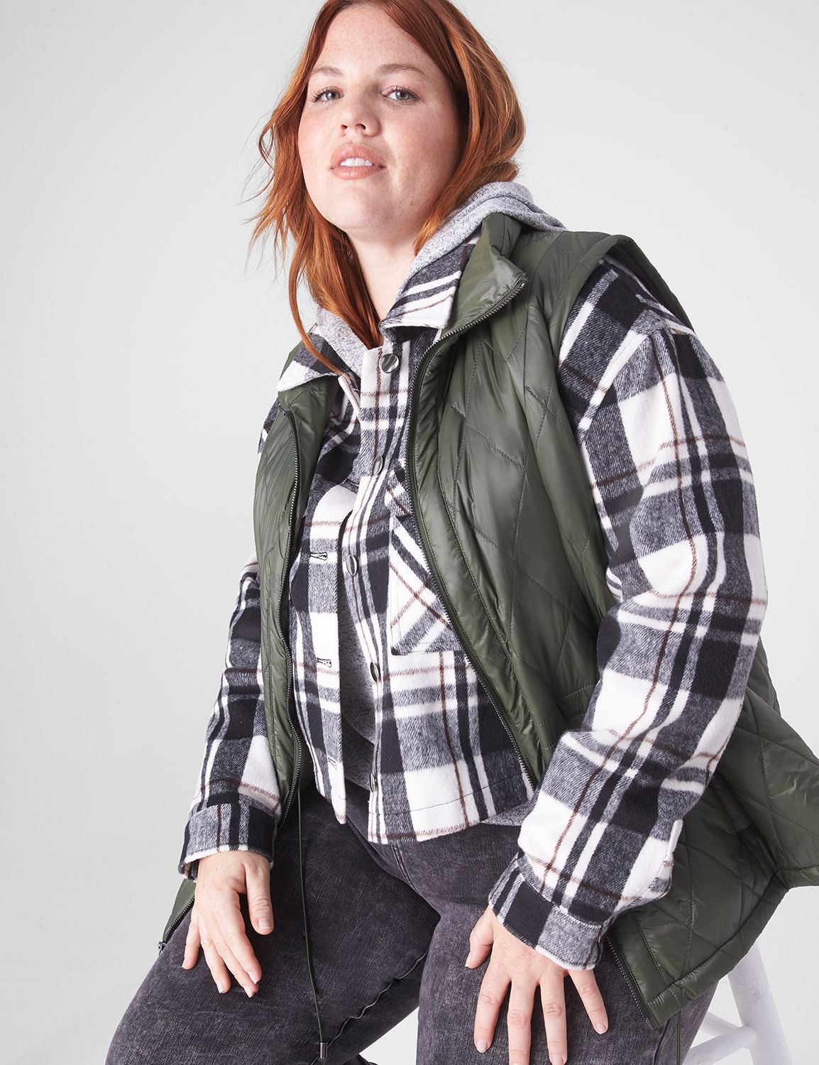 Lane bryant puffer vest sale