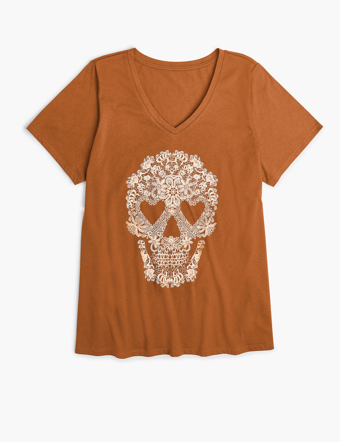 Lace Skull Crewneck T-shirt