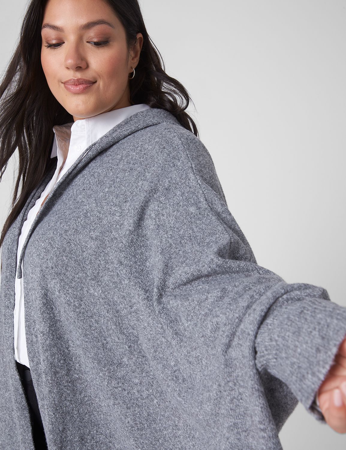 Relaxed Long Sleeve Hooded Cardigan