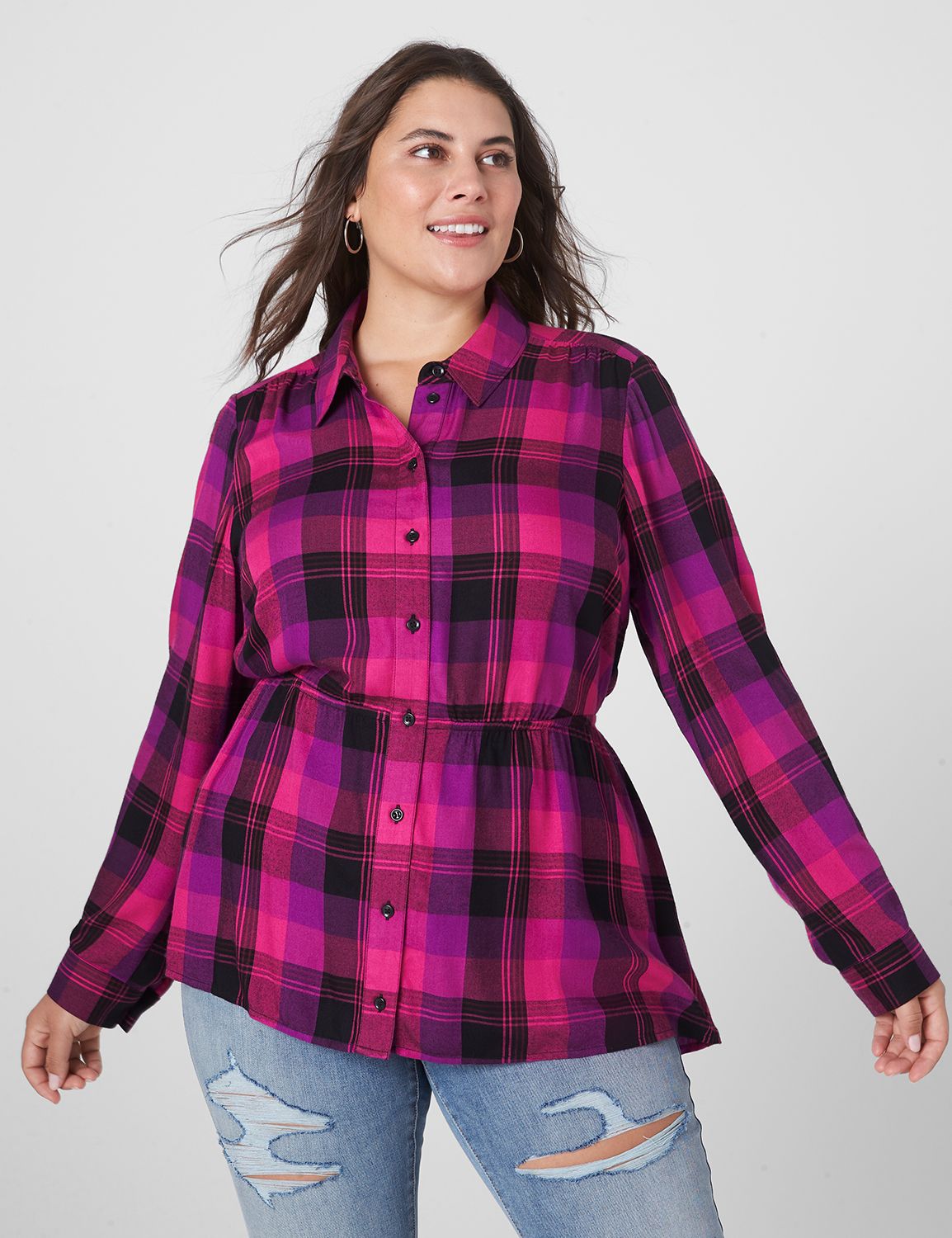 Classic Long Sleeve Button Front El Product Image 1