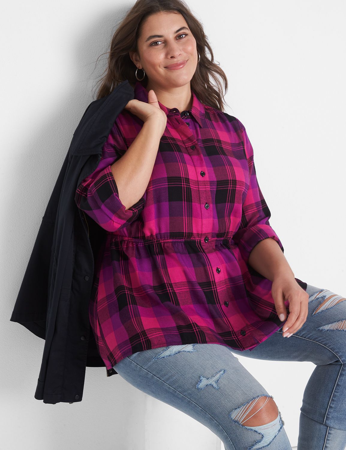 Classic Long Sleeve Button Front El Product Image 3
