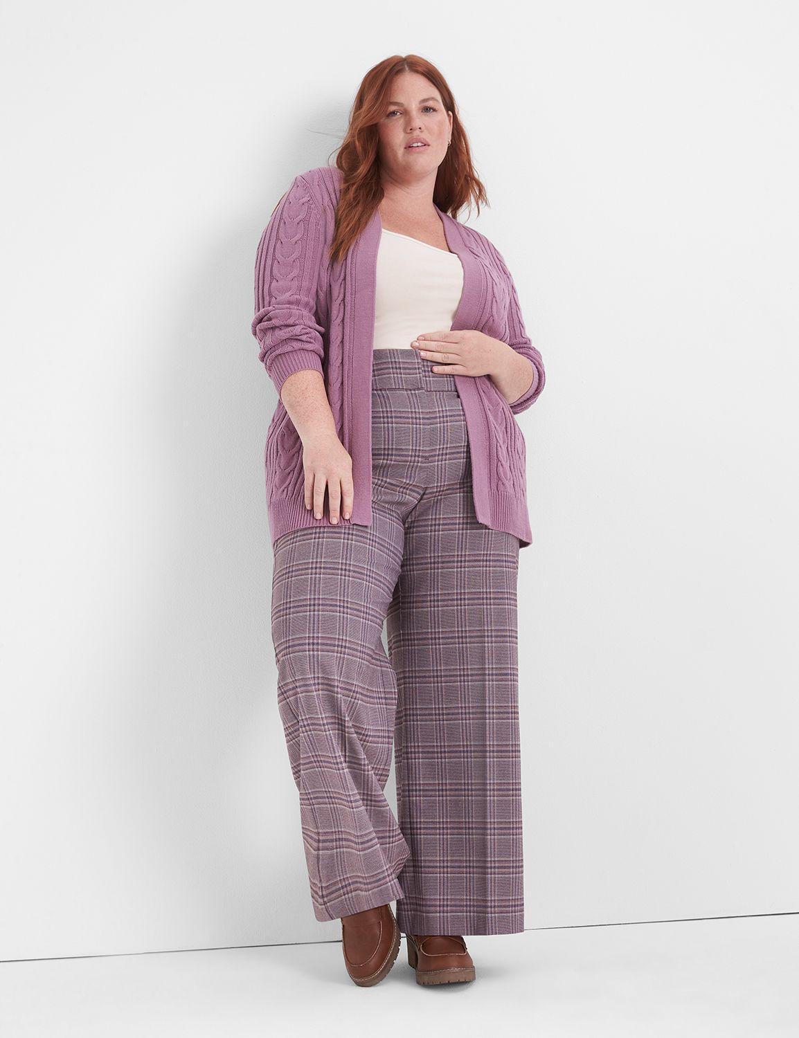 Classic Long Sleeve Belted Cable Ca Product Image 3