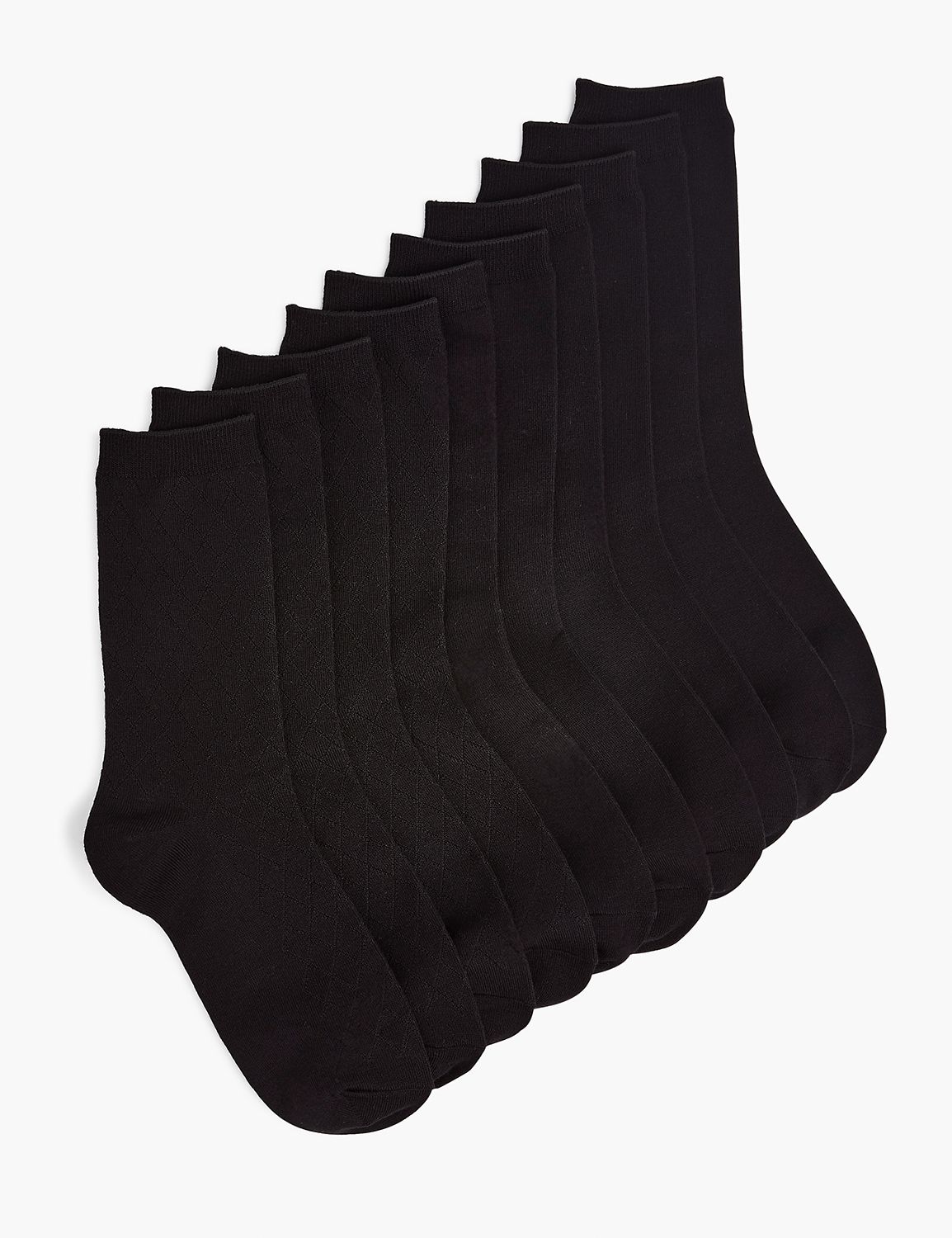 5-Pack Crew Socks - Diamond & Solid Product Image 1