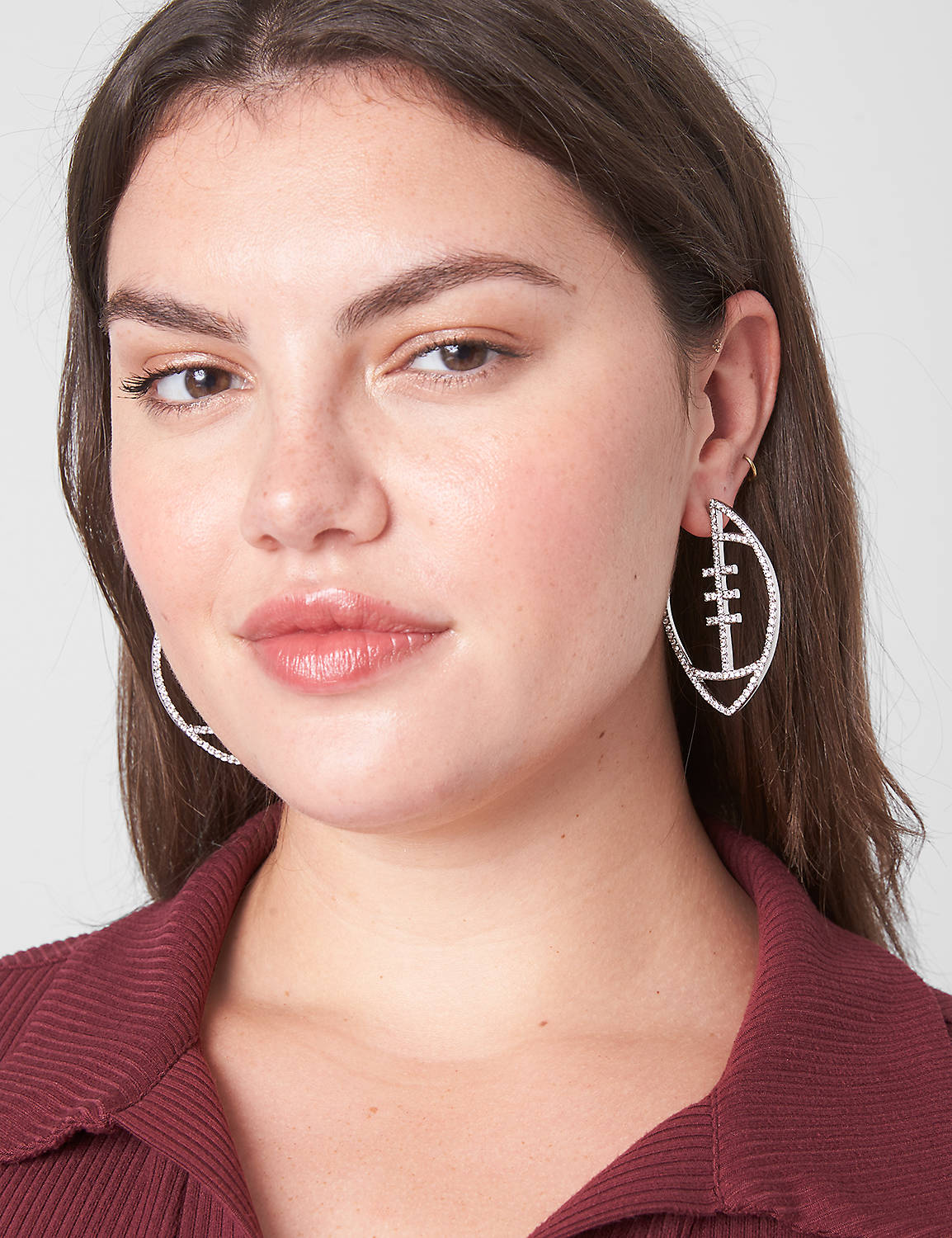 Football Hoop Earrings Football Hoop Earrings