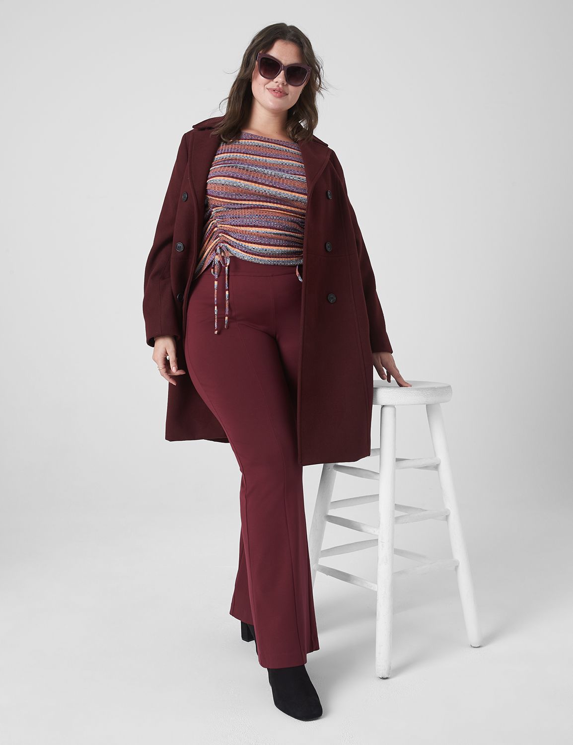 Fitted Long Sleeve Crew Neck Croppe Product Image 1
