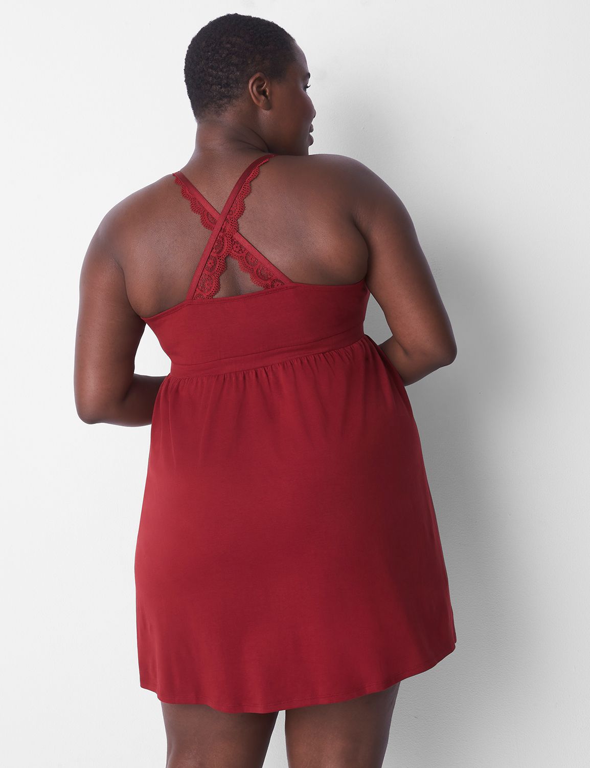 CVC Lace Trim Chemise 1129746 F Product Image 2