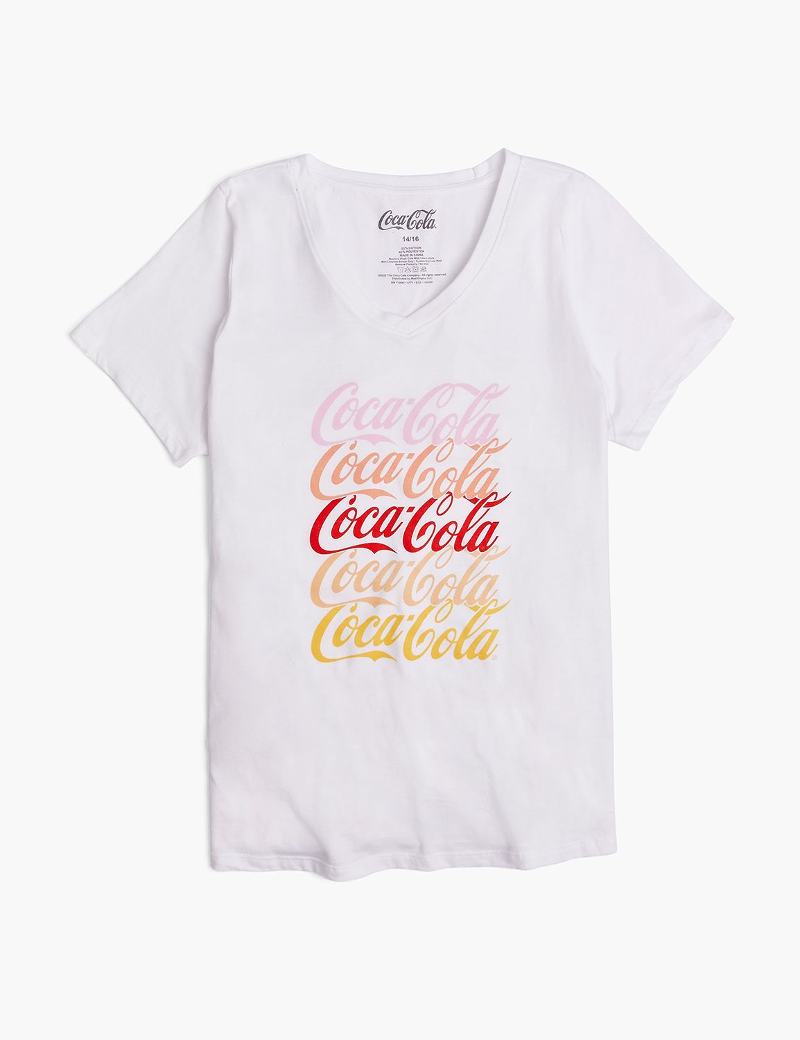 SS V-Neck Straight Hem Tee Graphic: Product Image 1