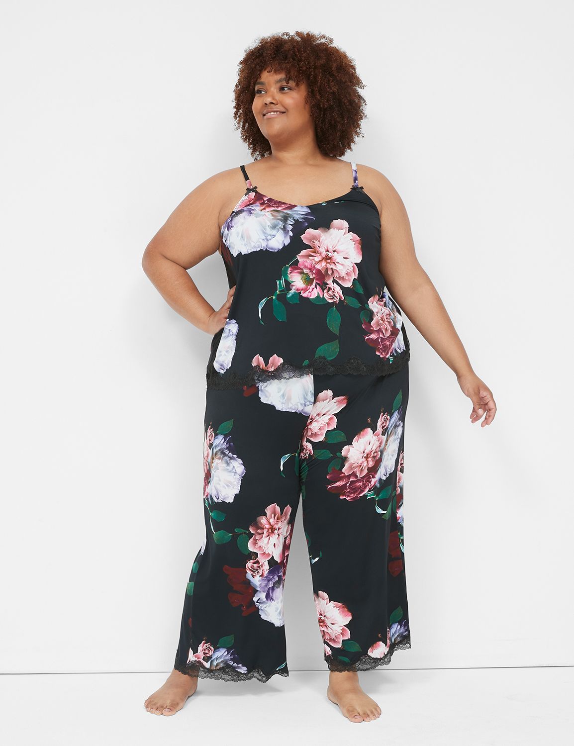 Plus Floral Culotte Jumpsuit