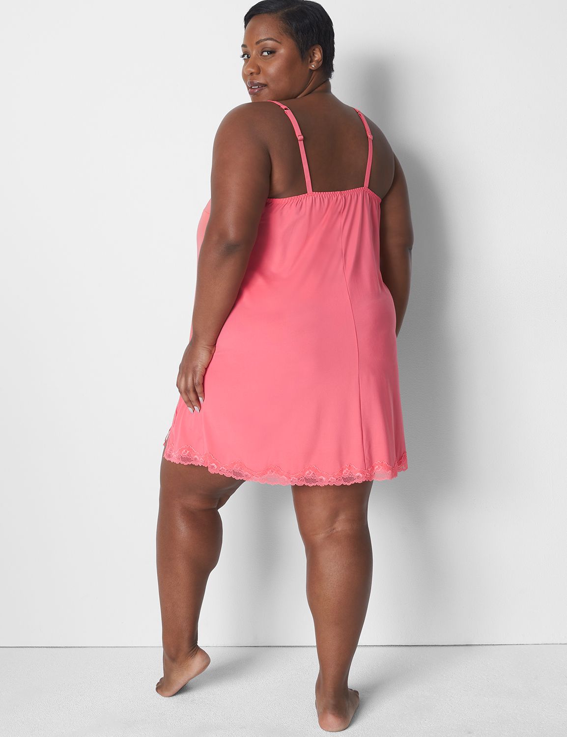 Micro Lace Trim Chemise 1129835 | LaneBryant