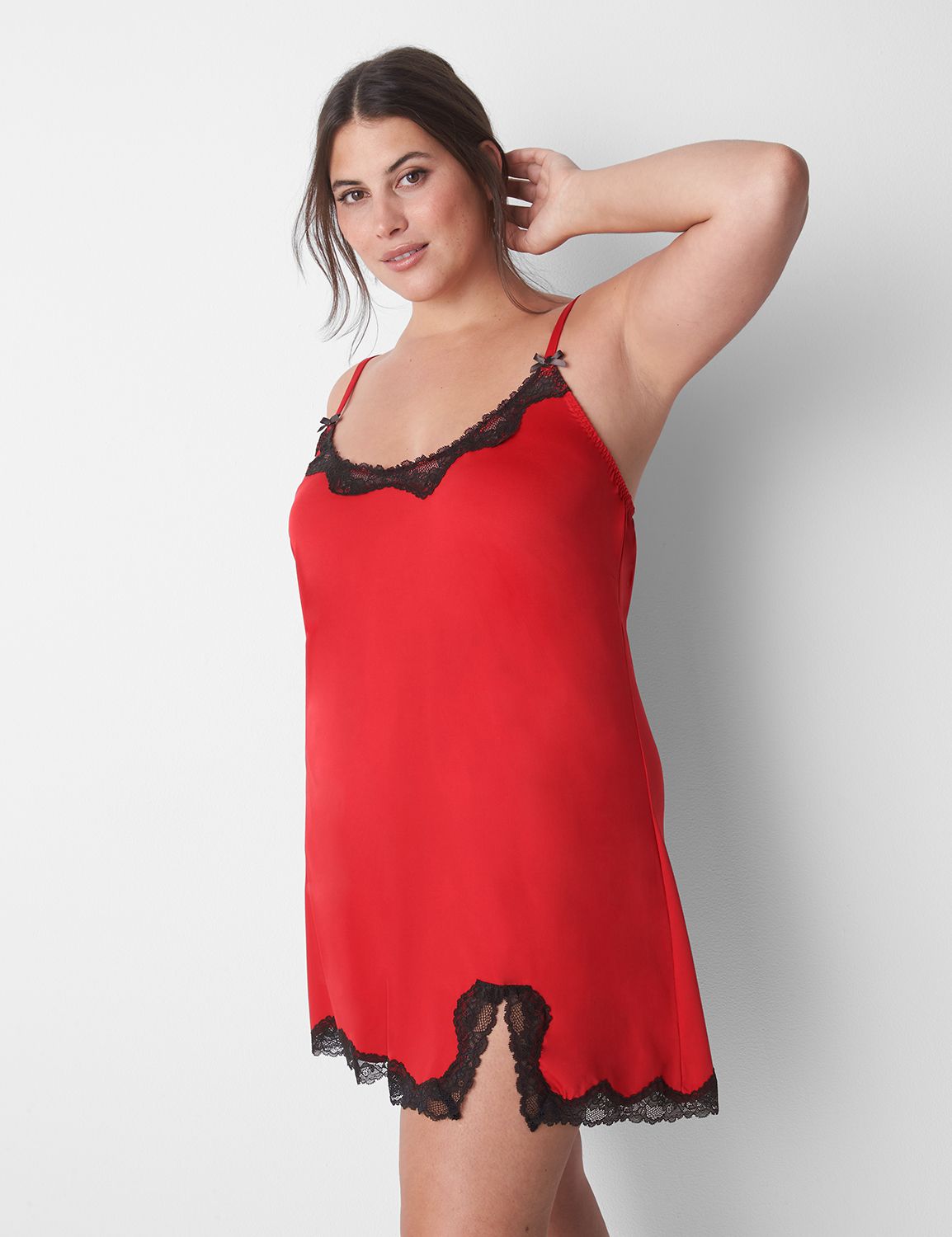 Micro Lace Trim Chemise 1131292 LaneBryant