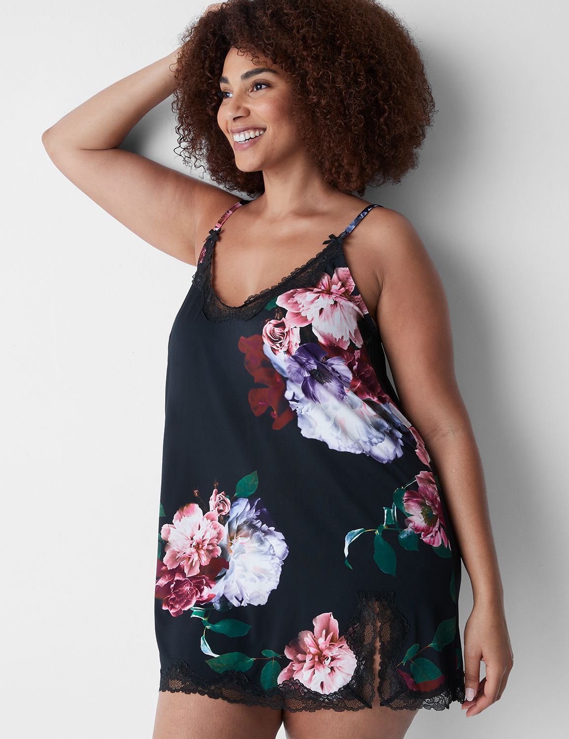 Micro Lace Trim Chemise 1131292 | LaneBryant
