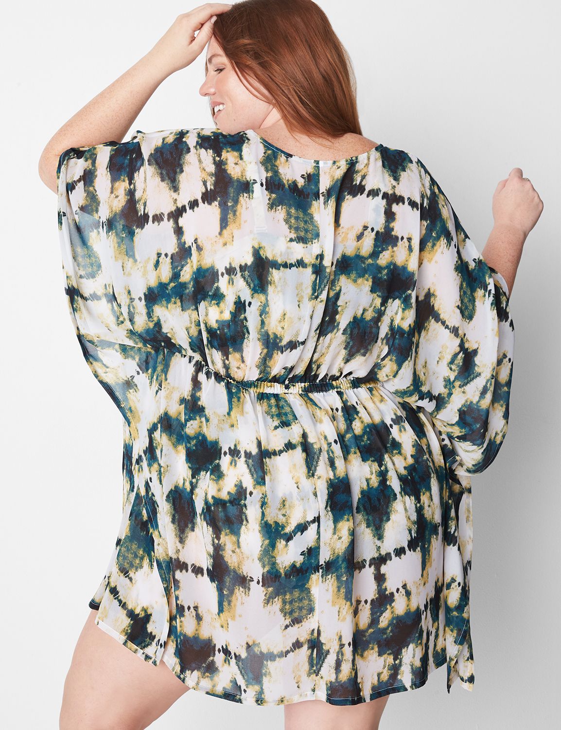 Knitted Bikini Stripe Dolman Beach Cover Up