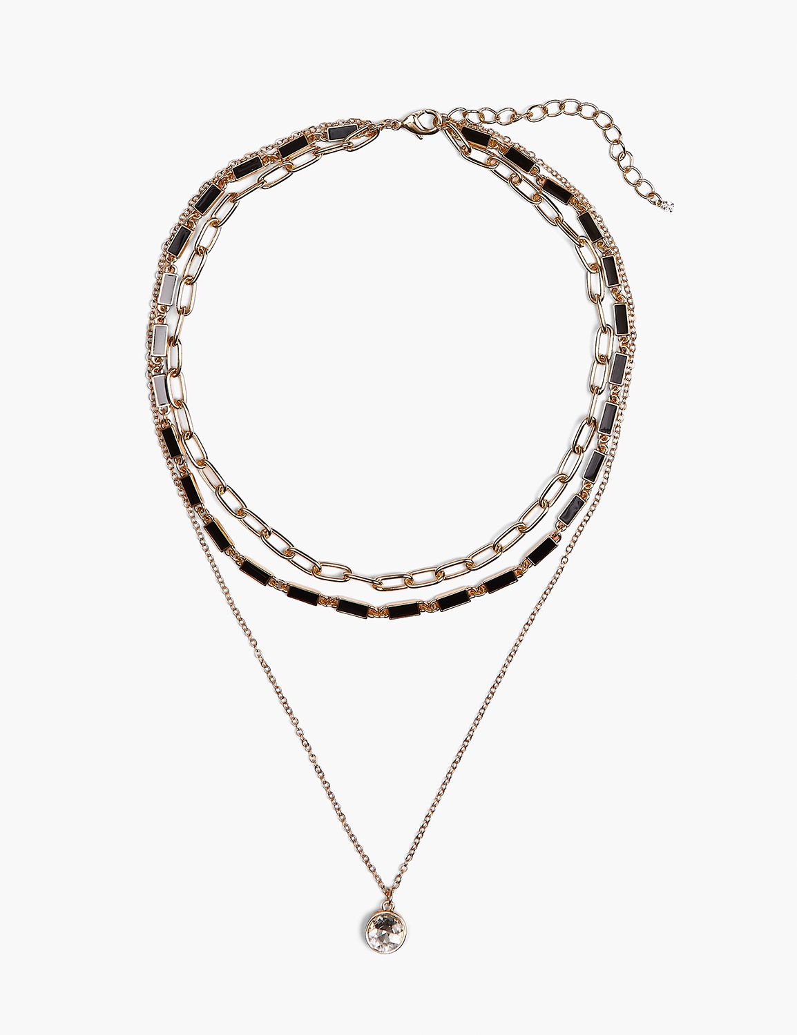 Multi-Row Pendant Necklace