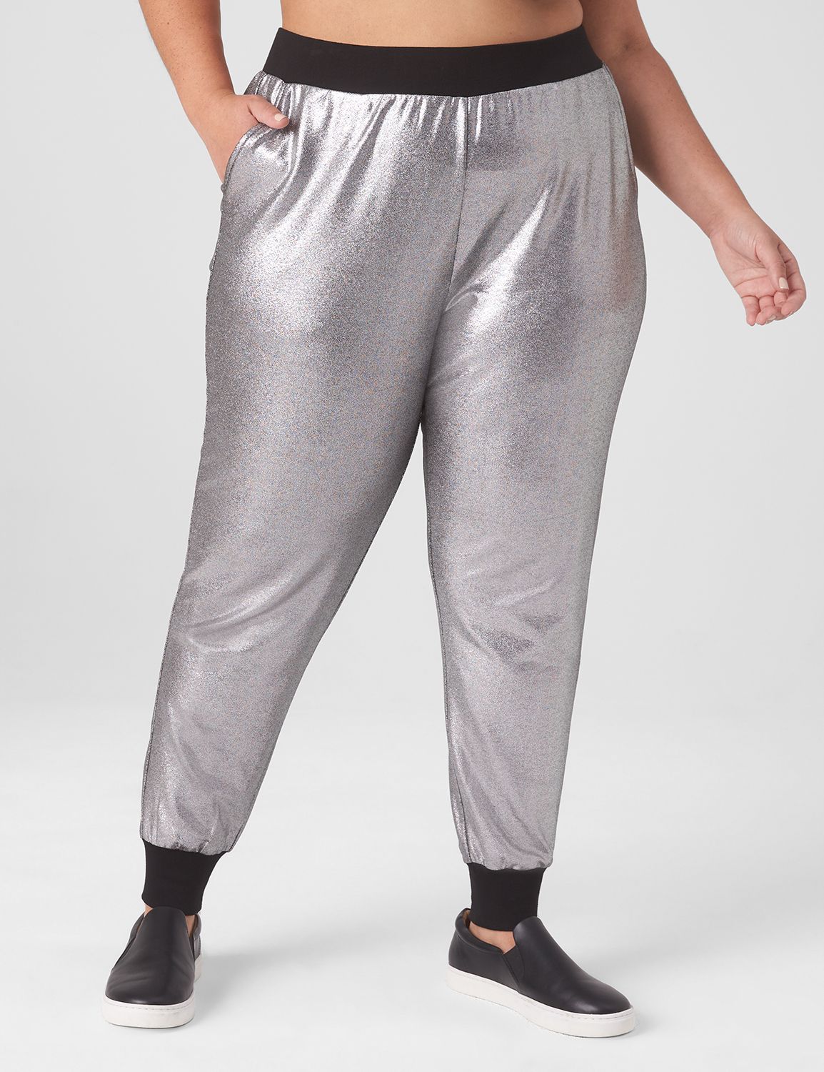 LIVI Mid Rise Shine Full Length Jog LaneBryant