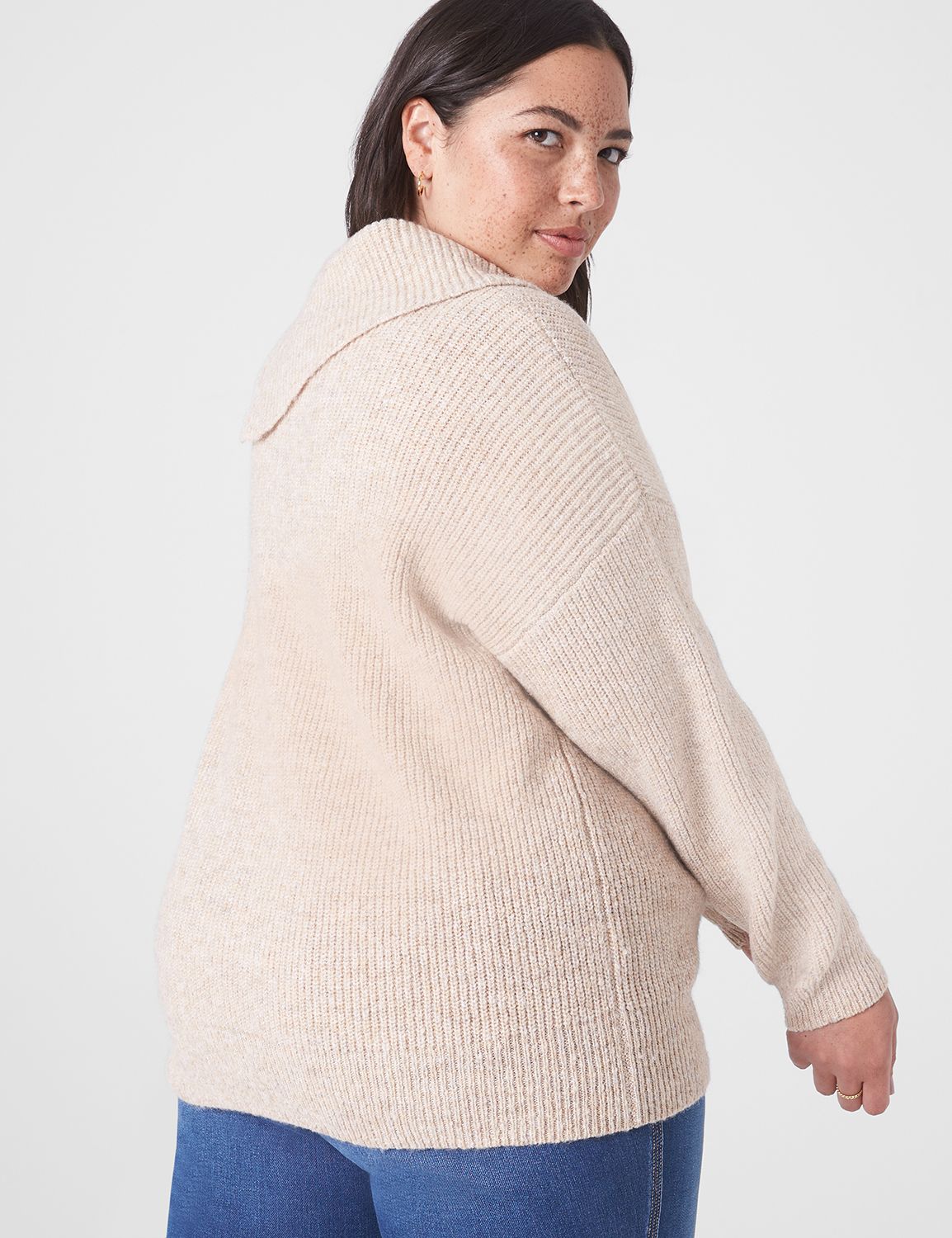 Woven Sleeve Split Neck main image 0