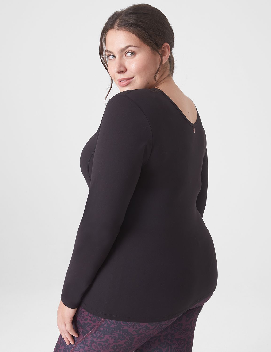 Long Sleeve VNeck Livi Soft Top F 1 | LaneBryant