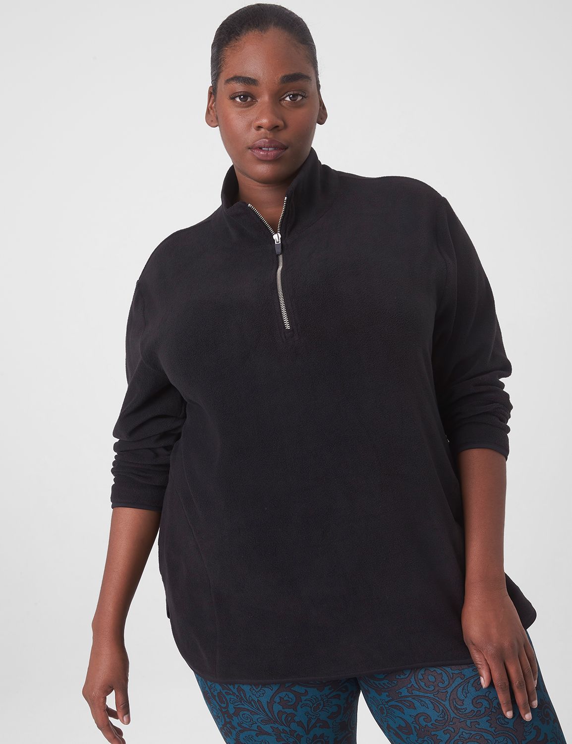 Plus Size Polar Fleece Jade Zip Jacket