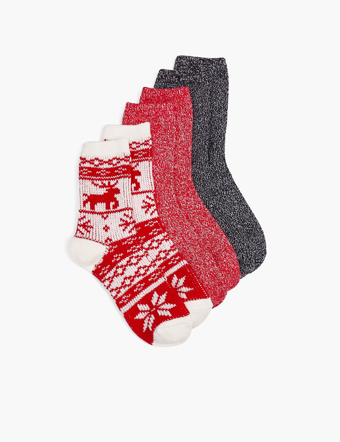Fairisle & Marl Boot Sock 3 Pack Product Image 1