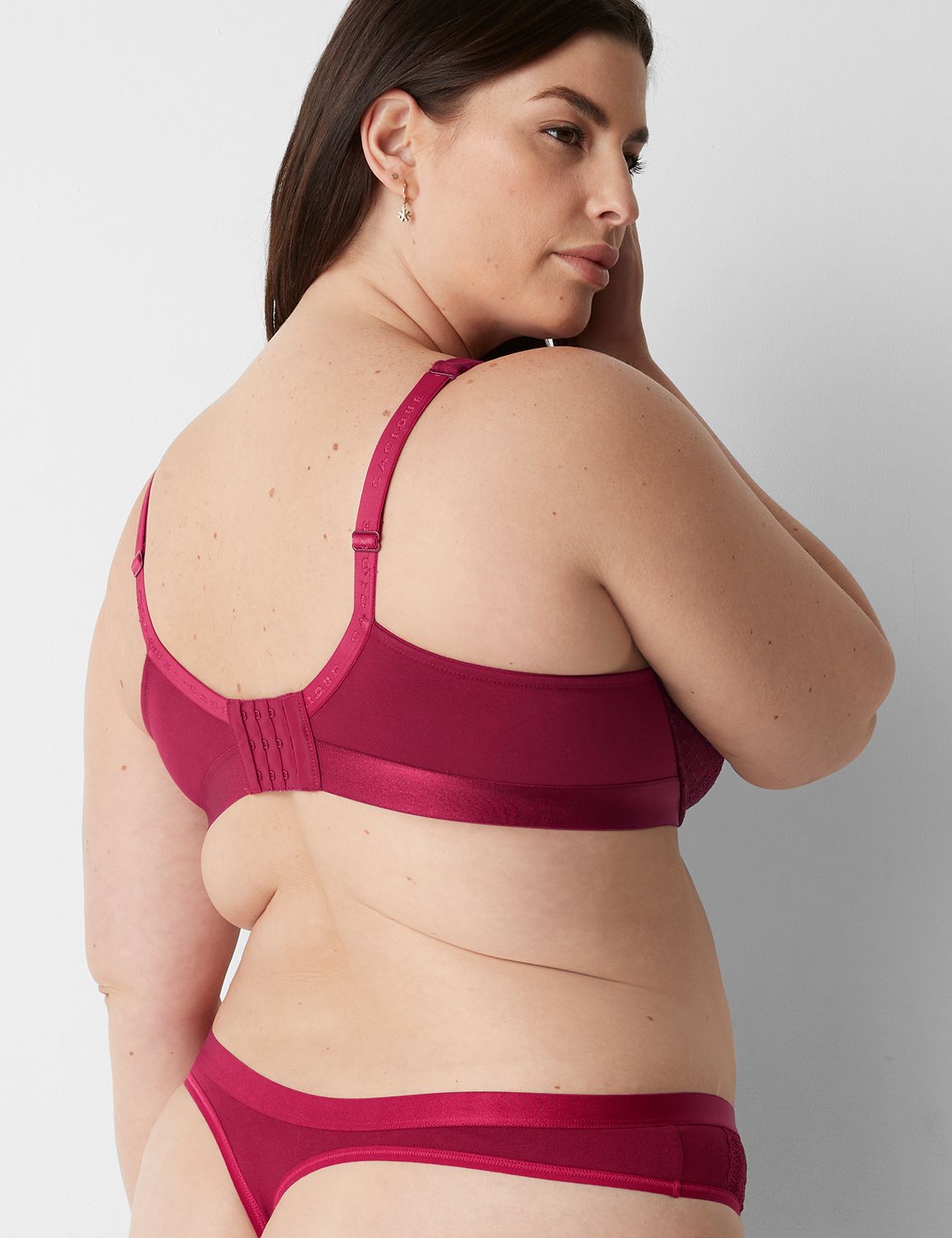 Cotton Wide Side Thong Fall Lace Tr Product Image 2