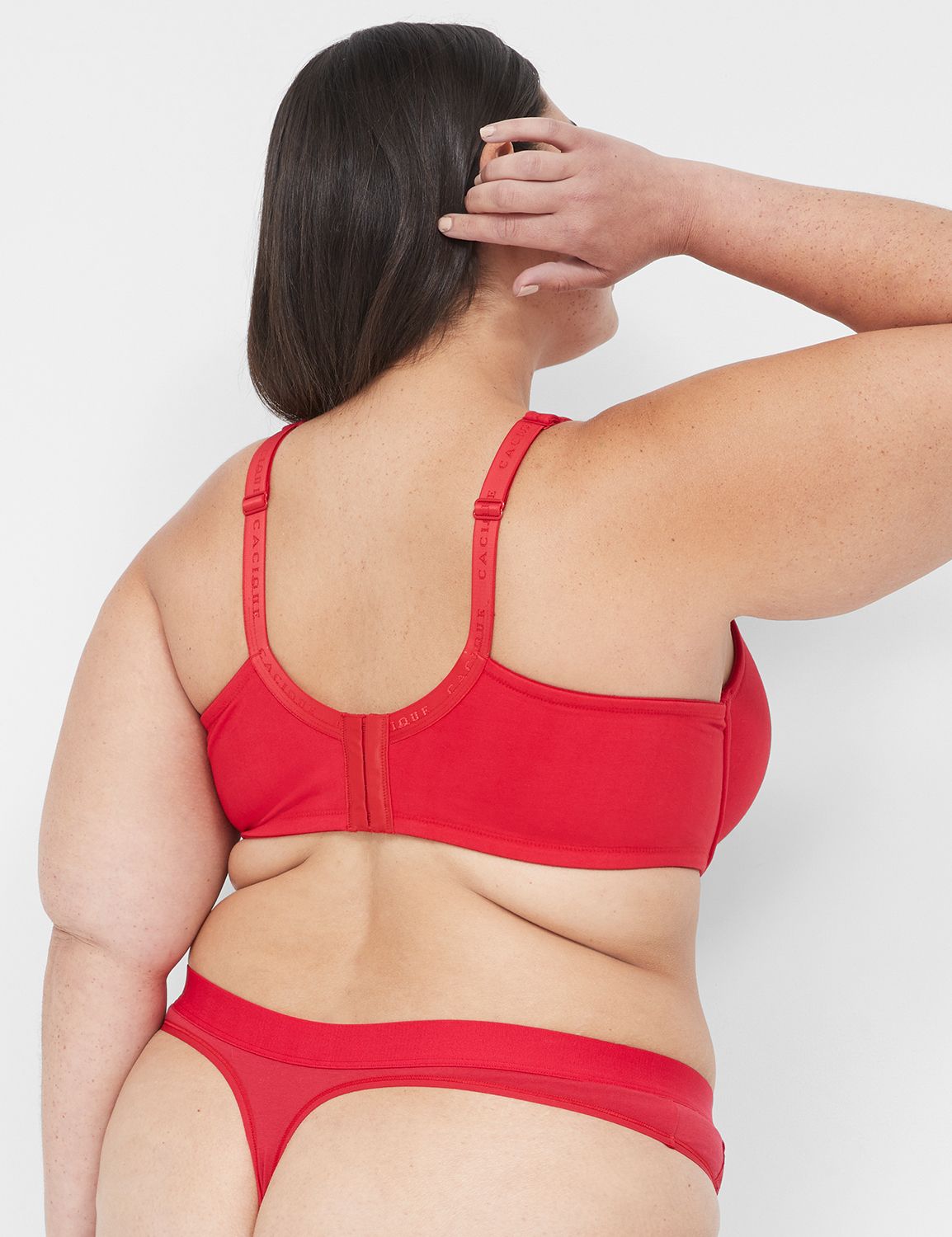 Cotton Thong Winter Geo Lace Trim M Product Image 2