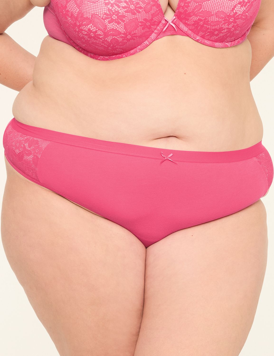 Cotton Thong With Lace
