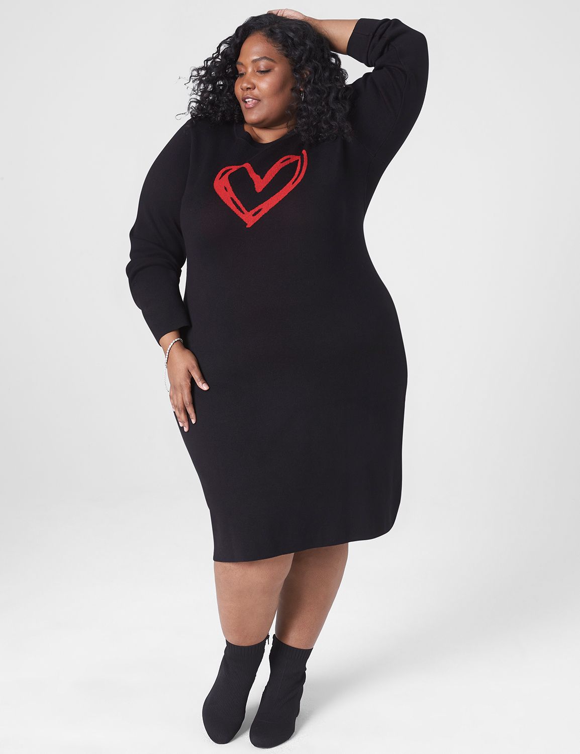 lane bryant black sweater dress