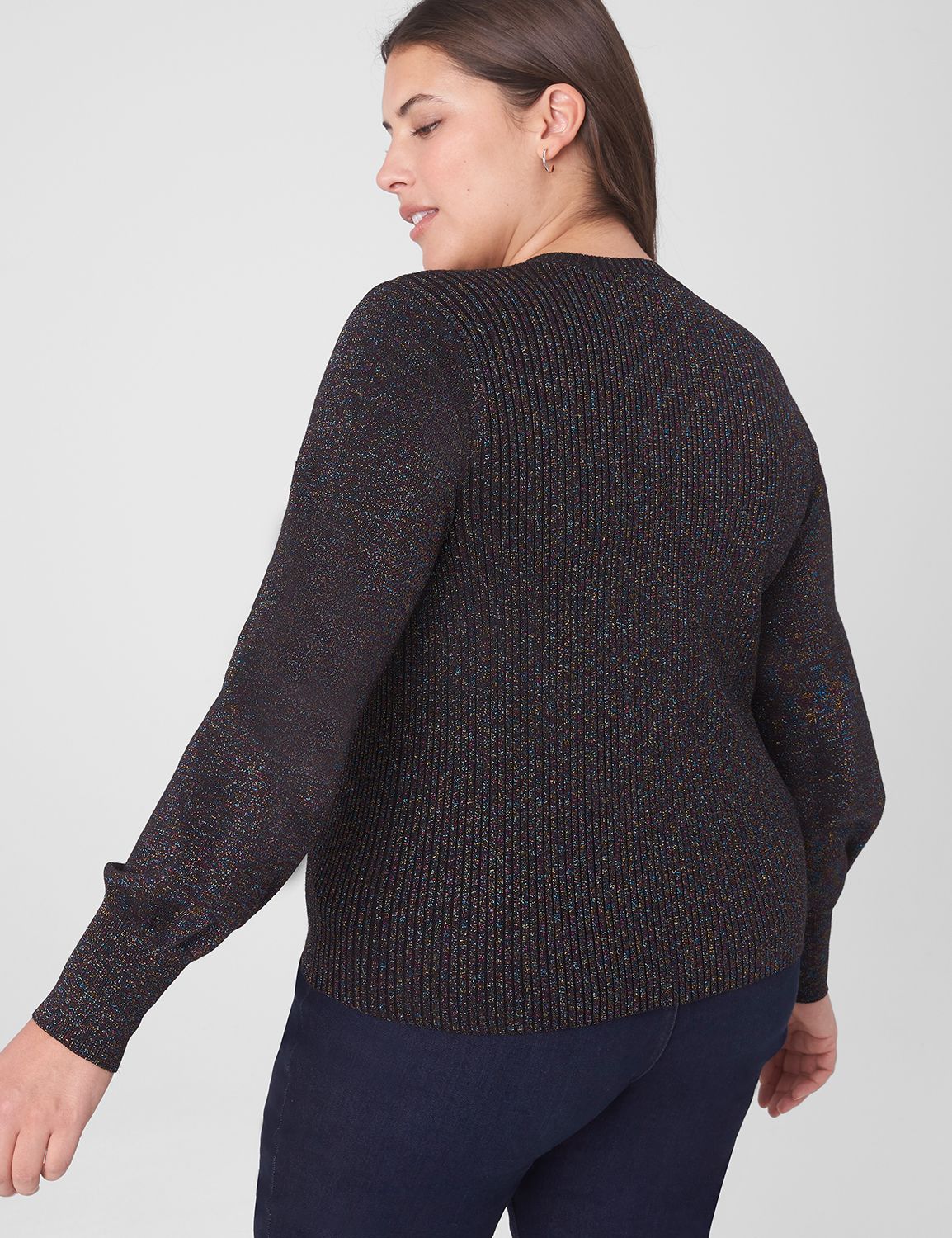 Fitted Long Sleeve Mock Neck Shine Product Image 2