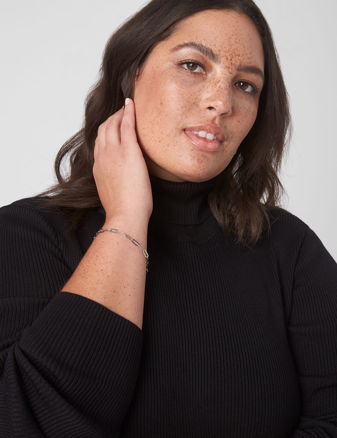 Long Sleeve Turtleneck Ribbed Bodyc LaneBryant