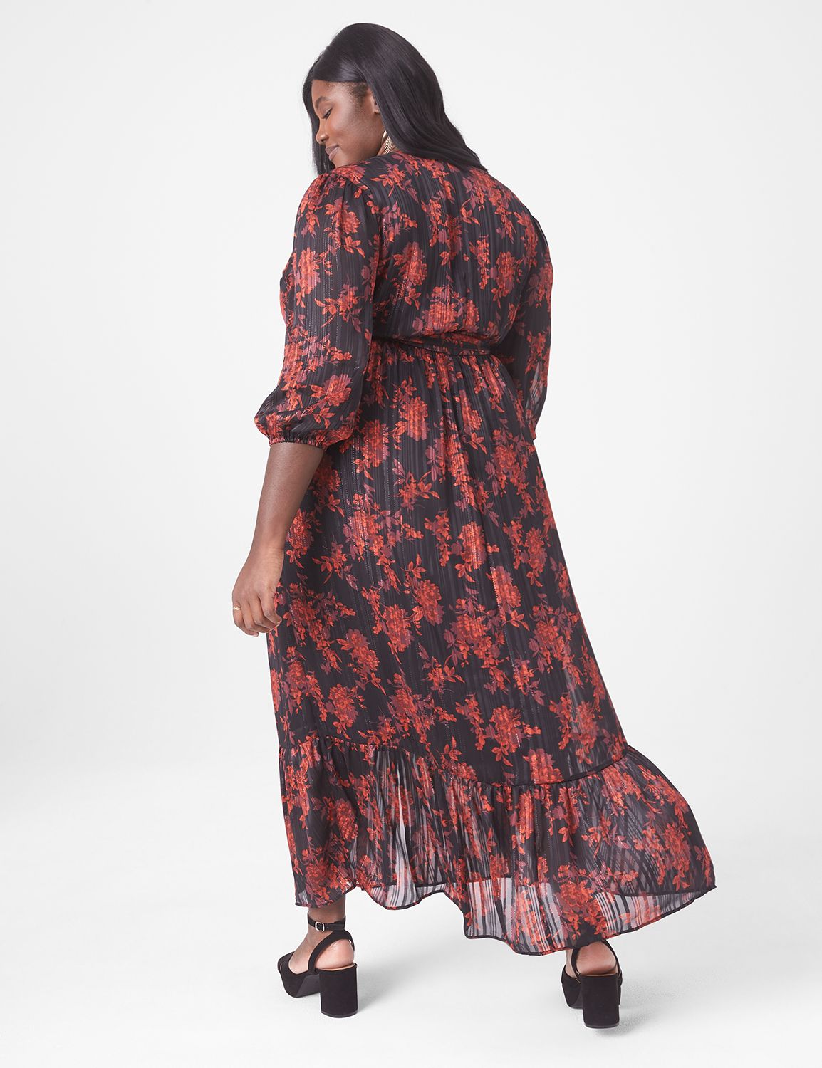 chinese dress ladies Long Muumuu Dress 3/4 Sleeve Kamamalu – Shaka Time Hawaii main image 1