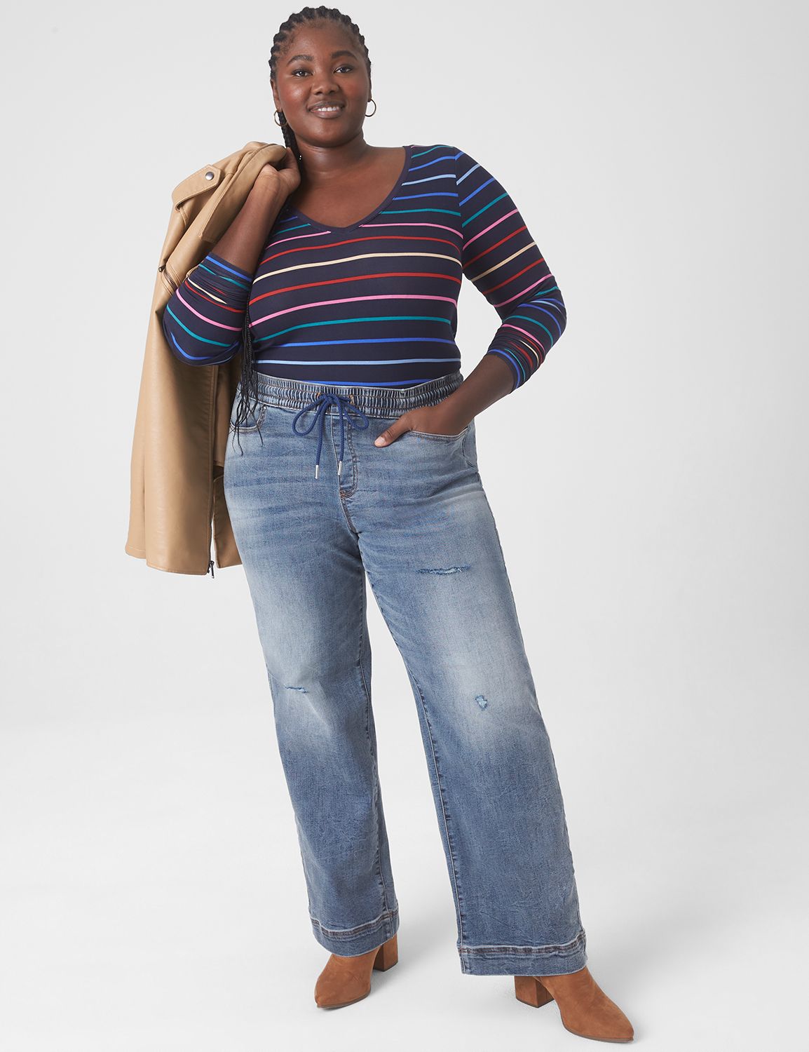 Lane bryant wide leg jeans best sale