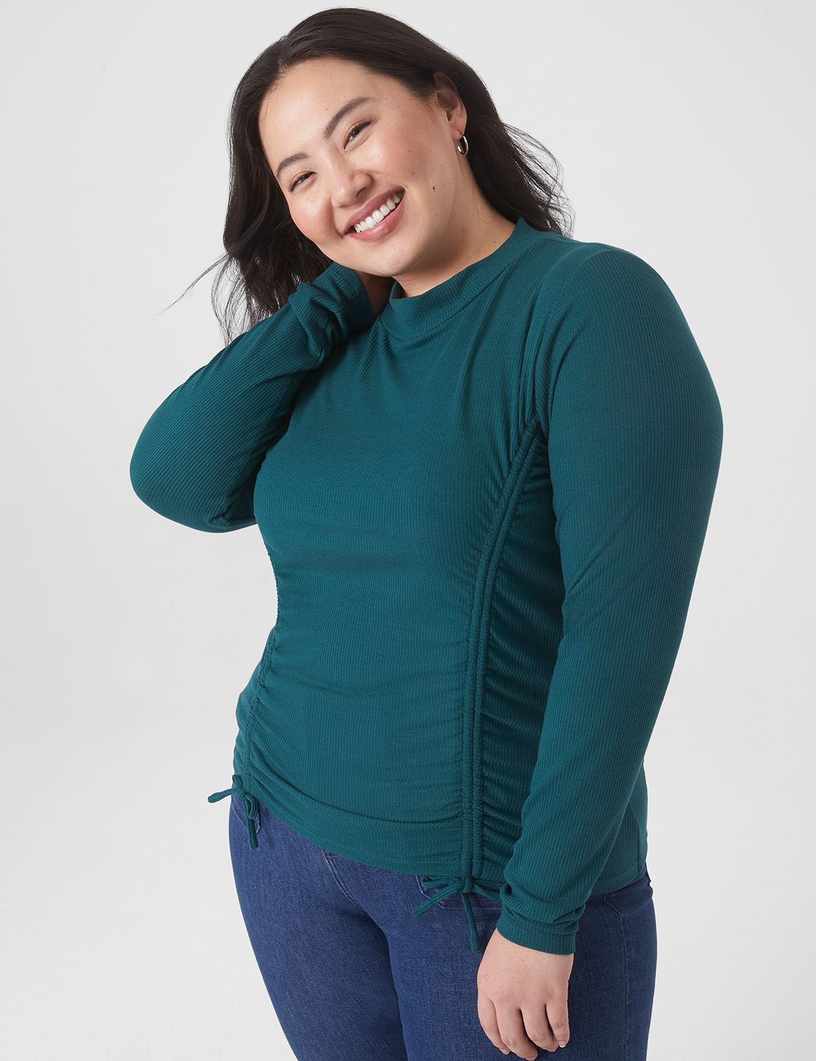 Mock Neck Long Sleeve Tee