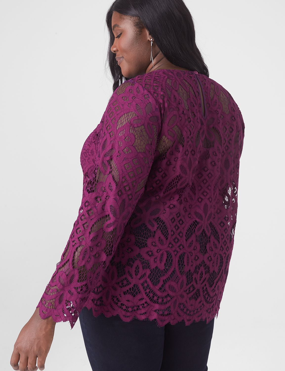 Classic Long Sleeve Crew Neck Lace