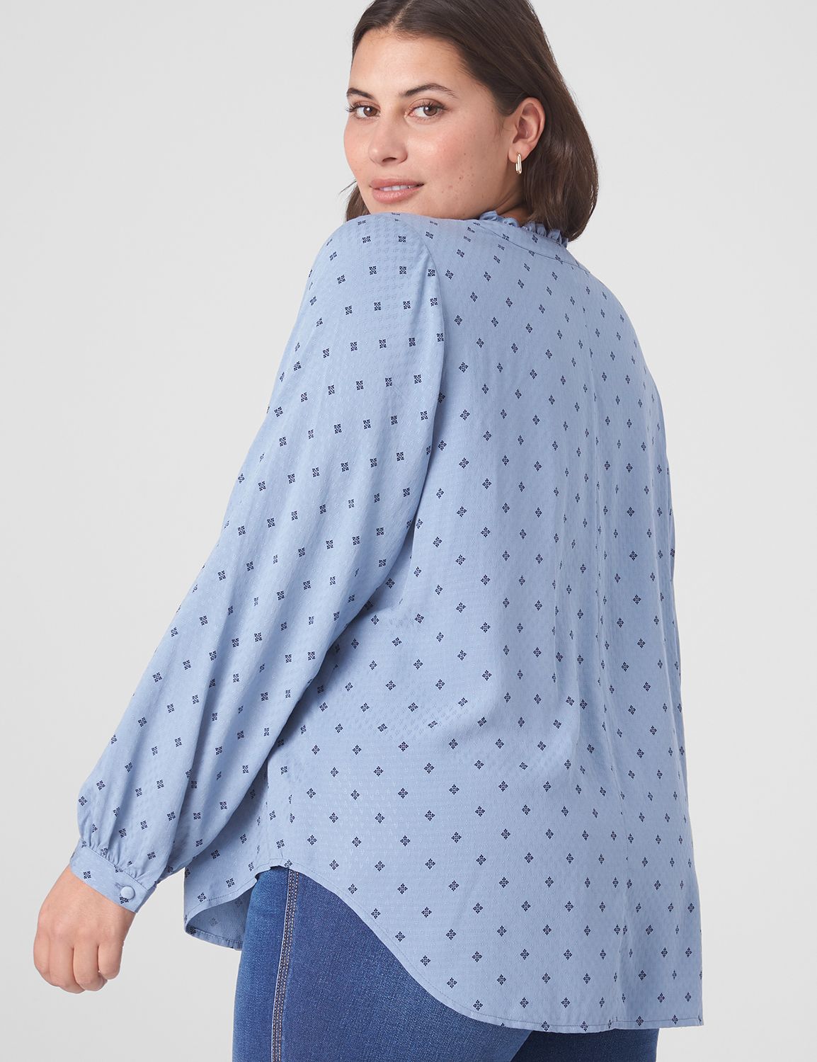 Chandler Split Neck Top - Eggshell
