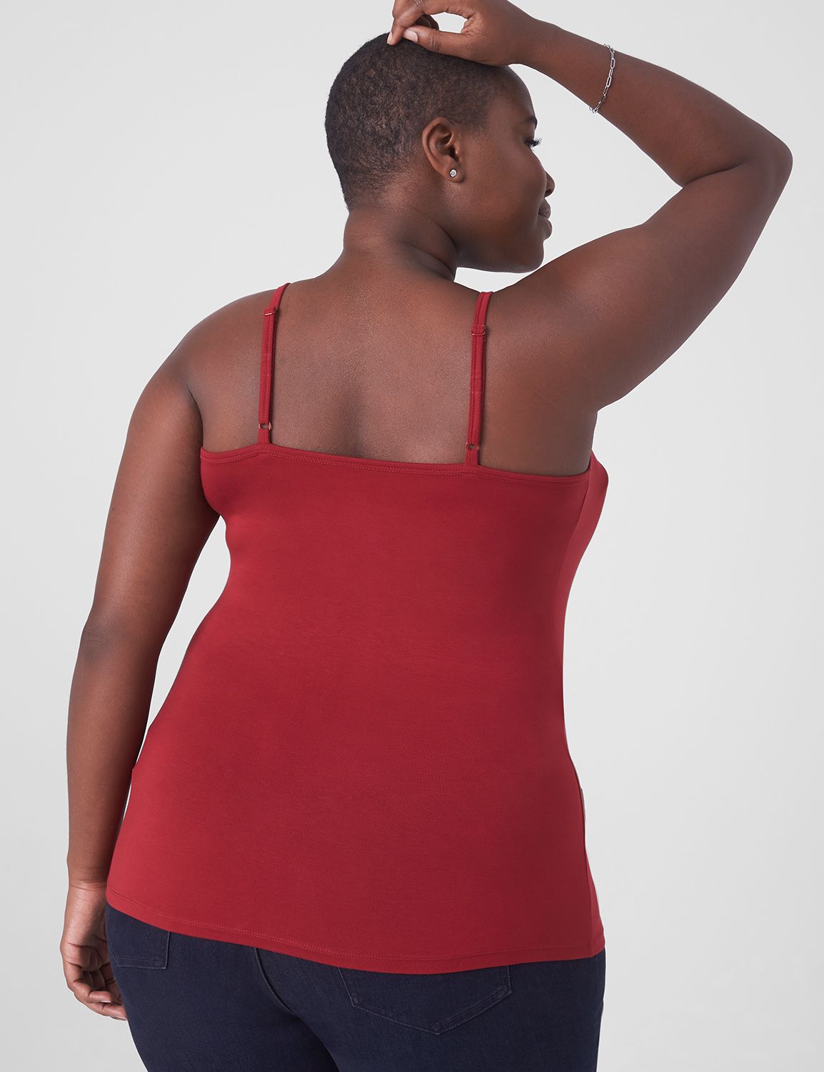 V Neck Pu Leather Zip Up Solid Cami Top