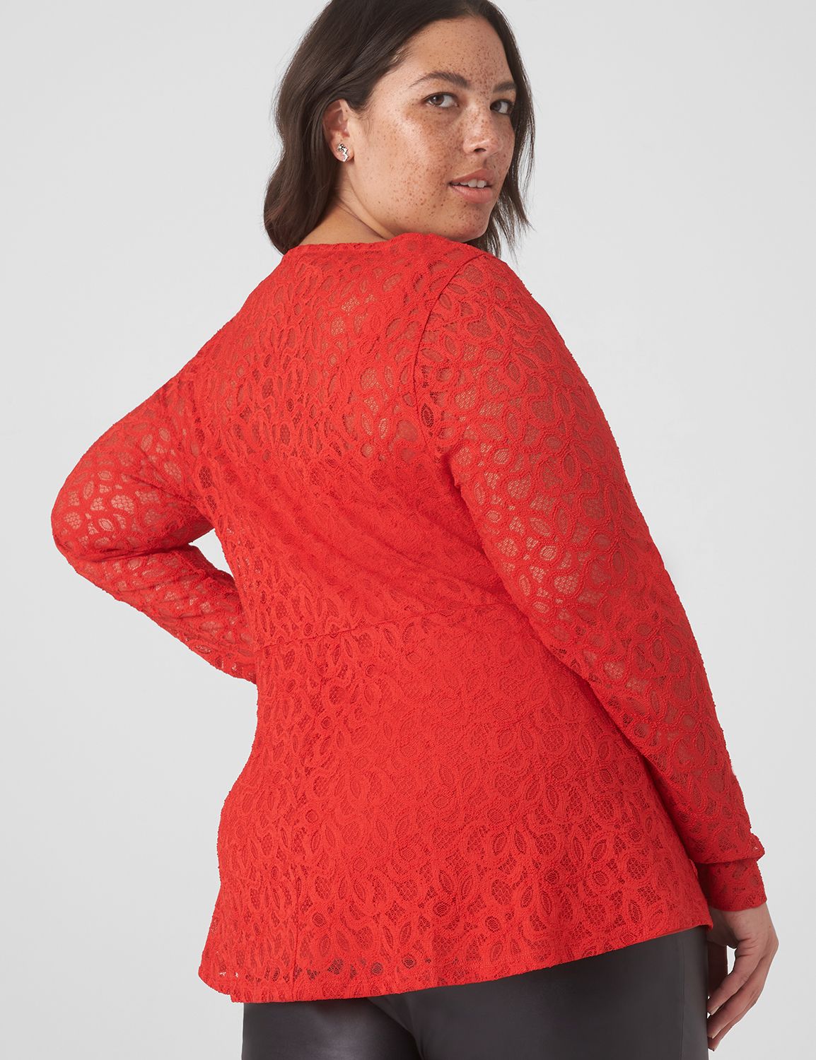 Long Sleeve Boat Neck - Brown Transparent main image 1