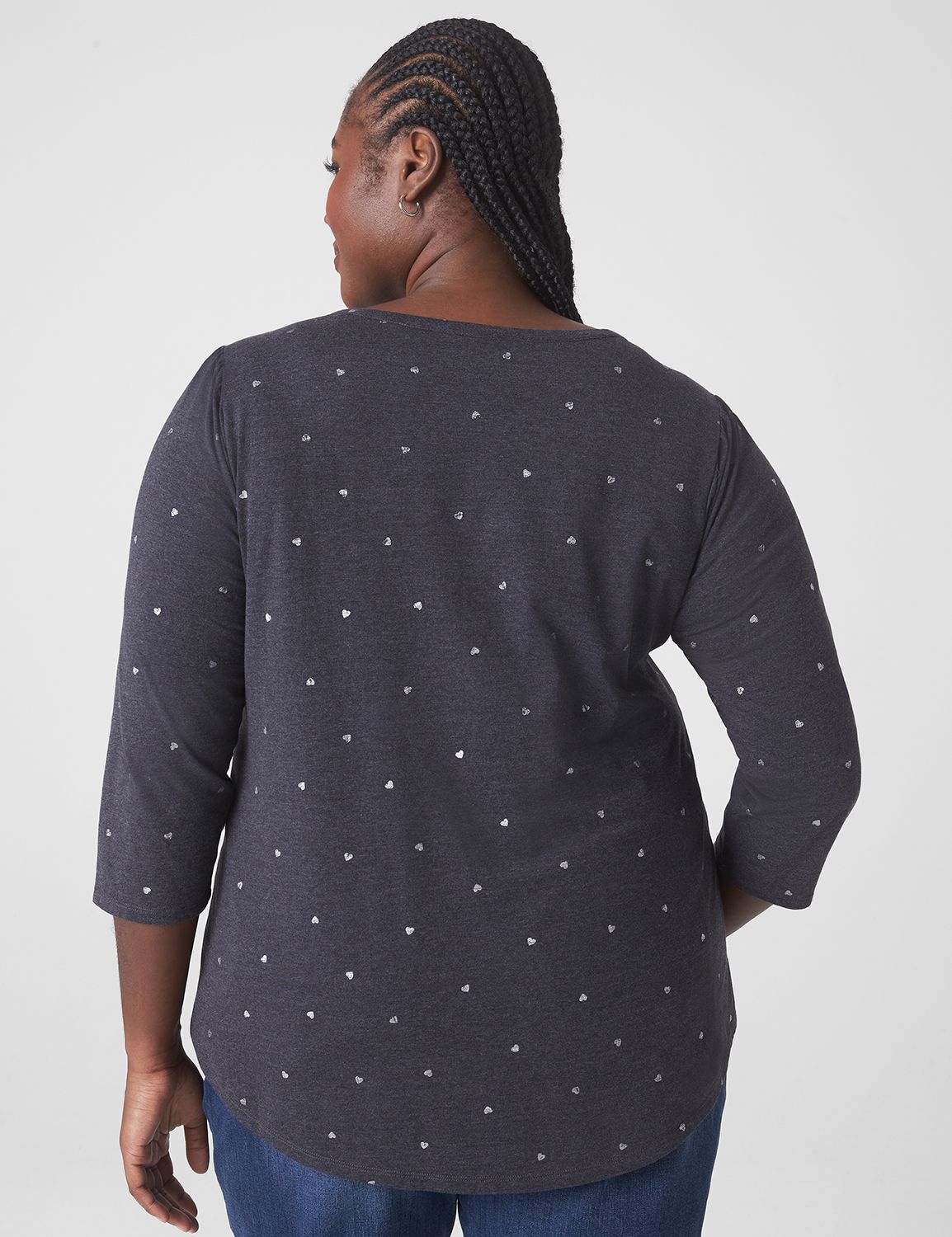 Classic 3/4 Puff Sleeve Scoop Neck Product Image 2