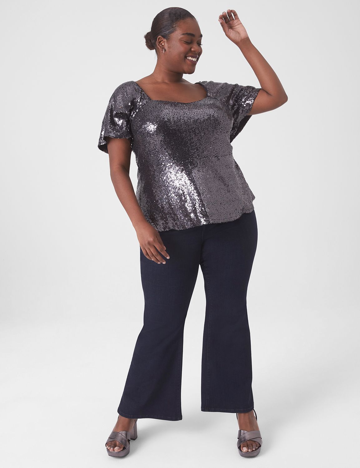 Lane Bryant Sequin Top  Plus size fashion, Ladies tops fashion, Fashion