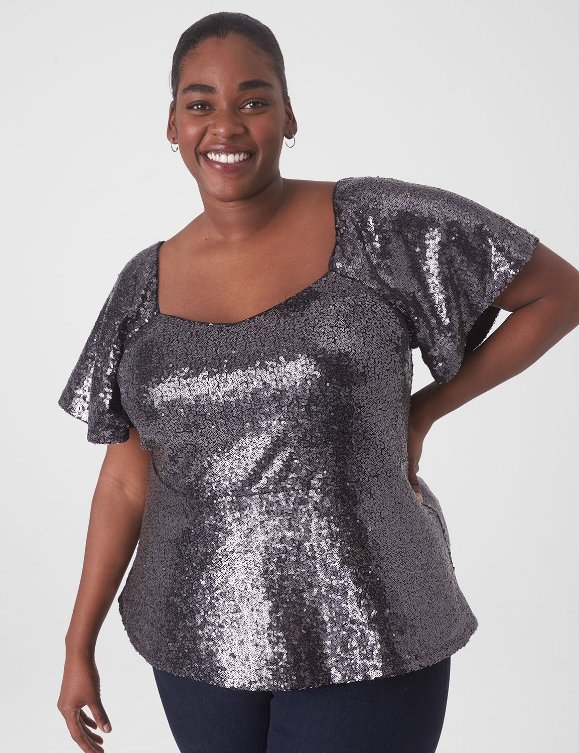 Lane bryant hot sale sequin top