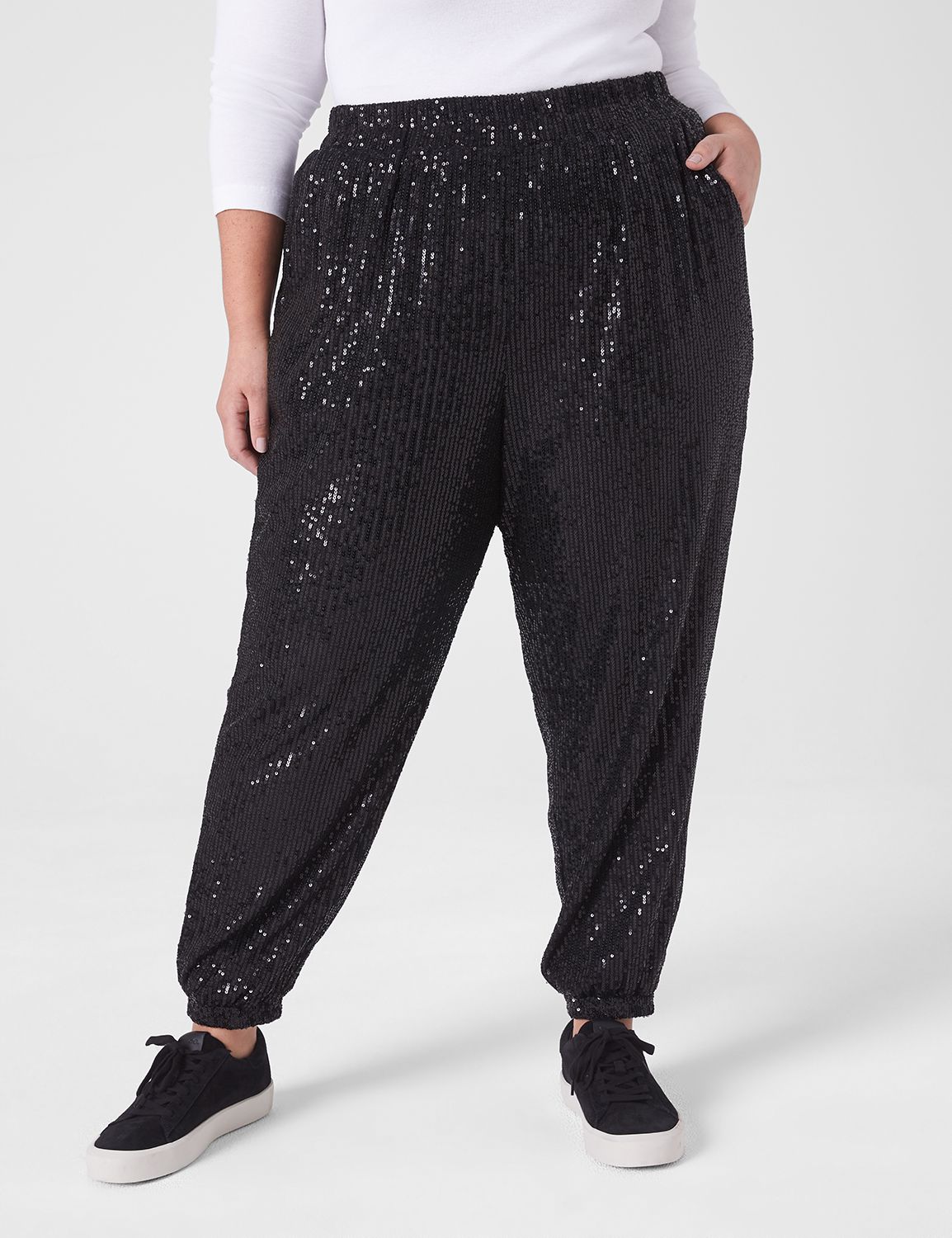 Pull-On Sequin Jogger
