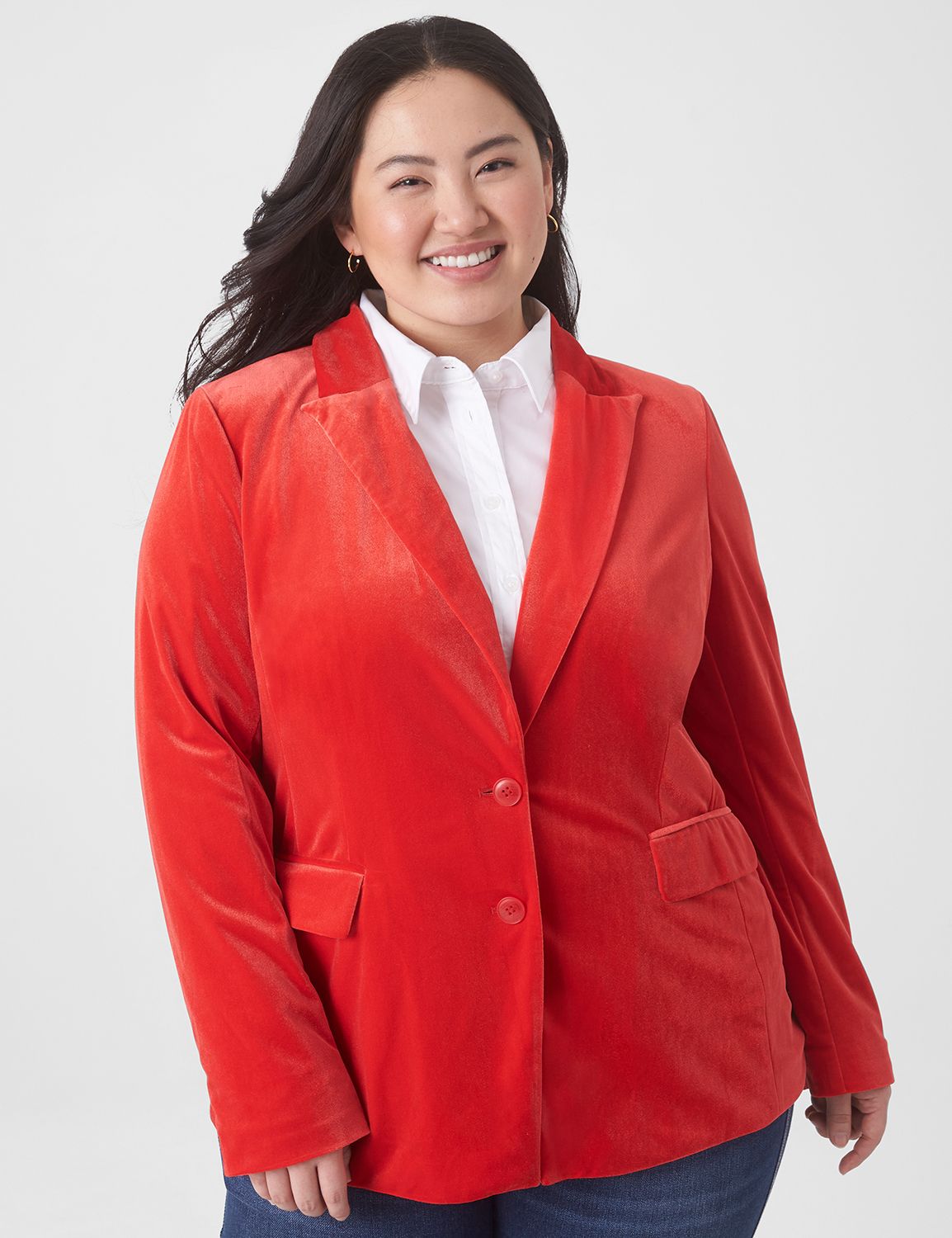 Lane bryant velvet on sale blazer