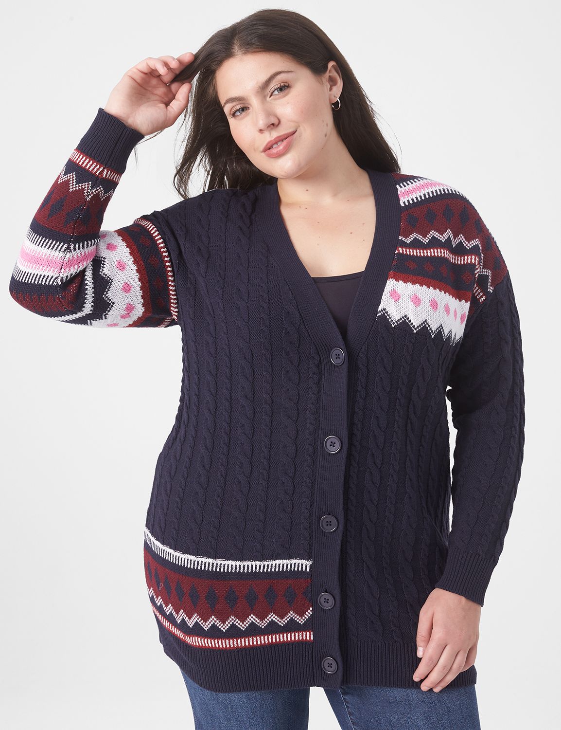 Long Sleeve Button-Front Cardigan - Versatile Layering Piece