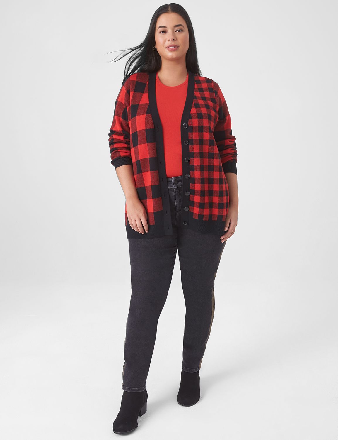 Classic Long Sleeve Button Front Pl Product Image 1