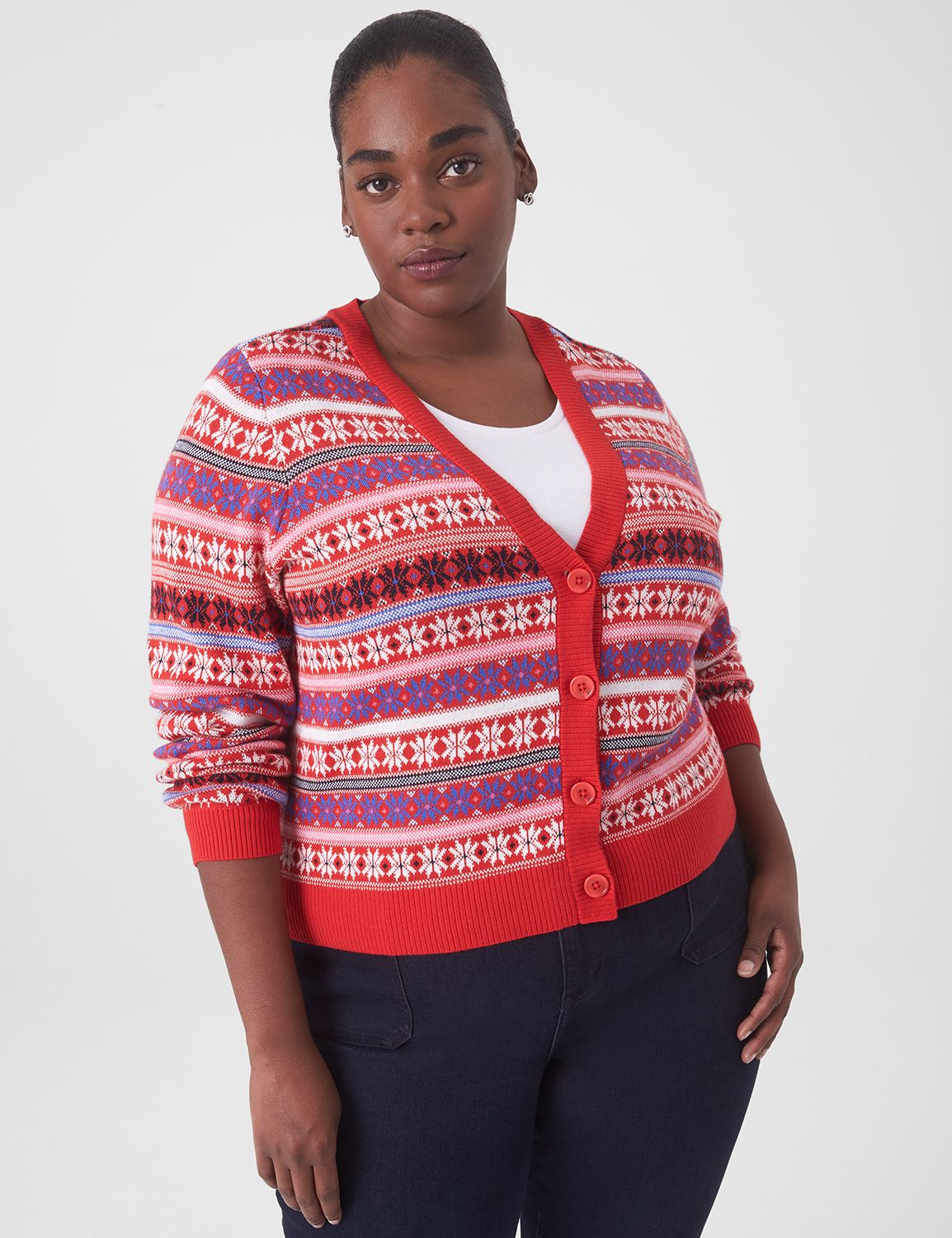 Plus size clearance fair isle sweater