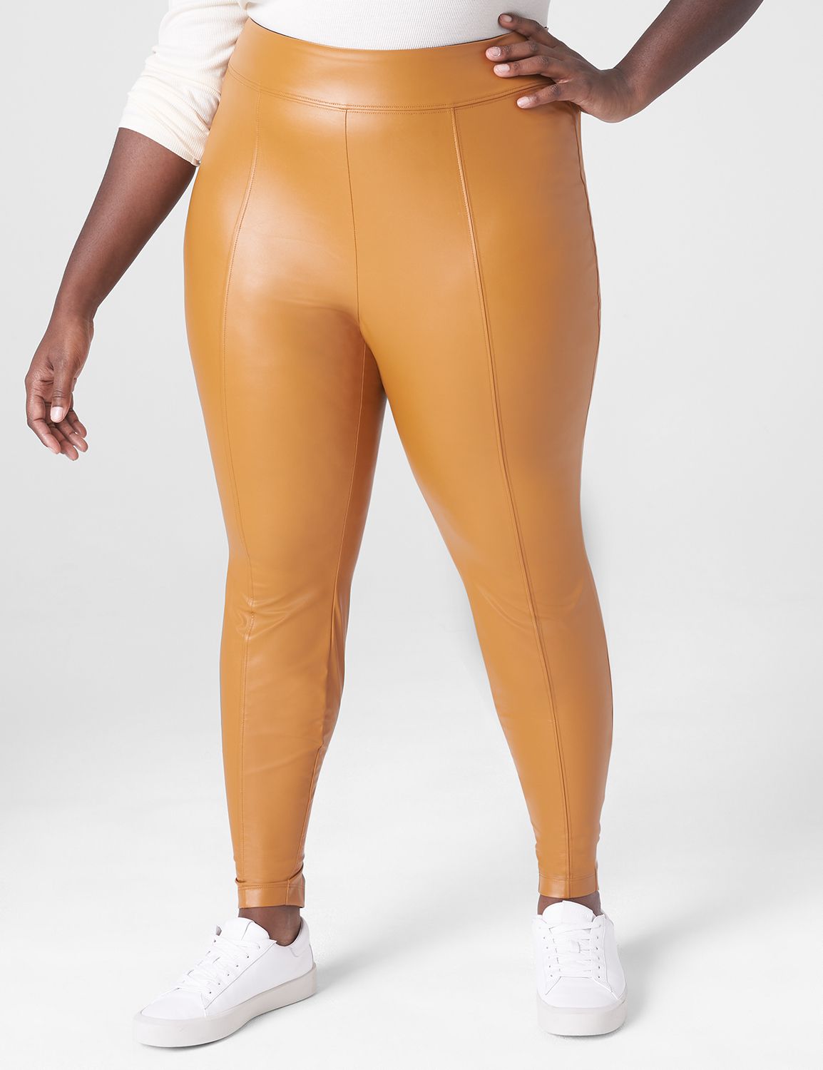 Lane Bryant Pull On Leather Pants for Women