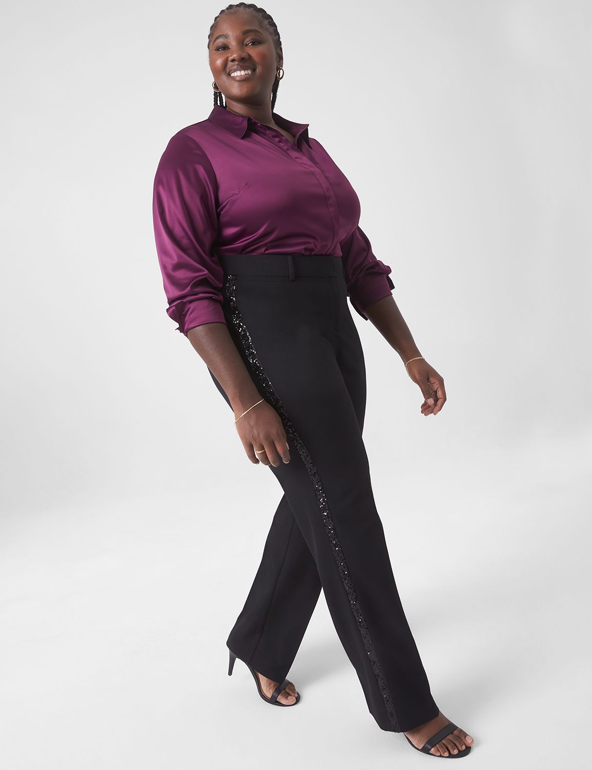 Collar Neck Button Short Set main image 0