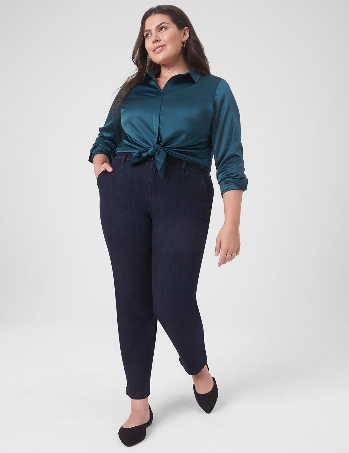 Classic Long Sleeve Collar Button D Product Image 1