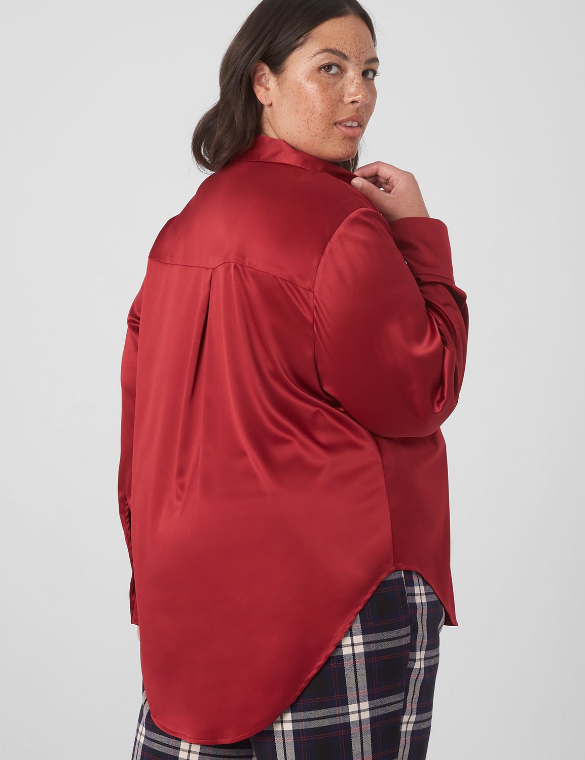 Classic Long Sleeve Collar Button D