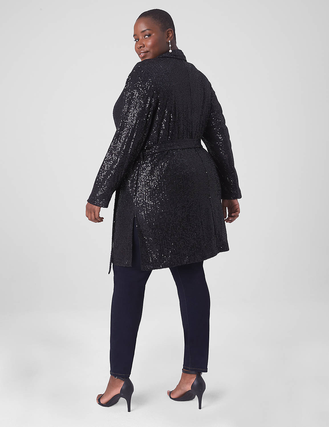 Le Hook Sequin Duster with Belt 113 Product Image 2