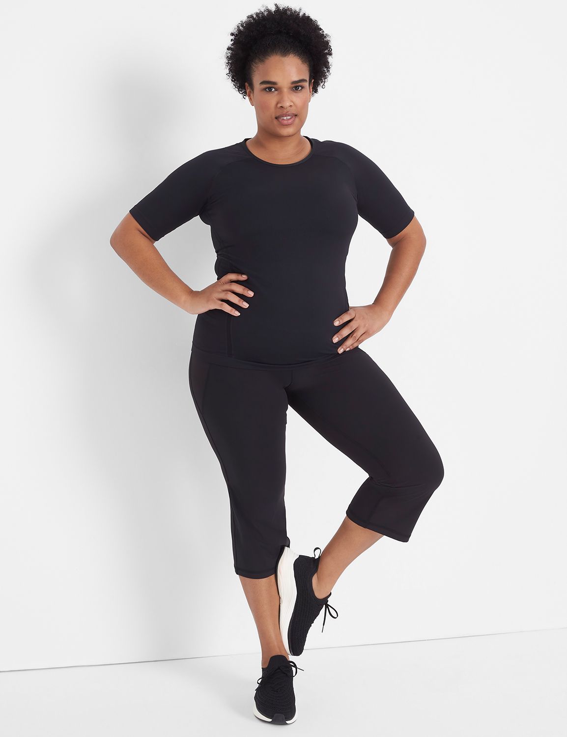 Short Sleeve Crew Neckline Seamless | LaneBryant