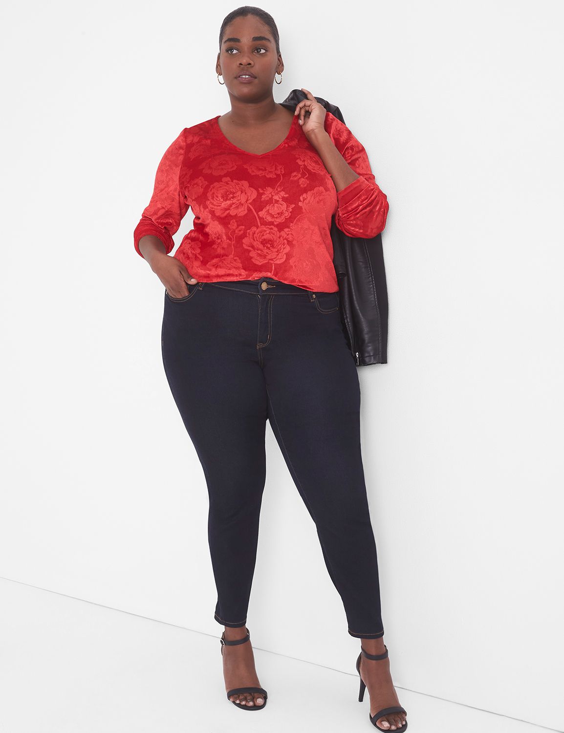 Bohemian V Neck Yoke Peplum Knit Top